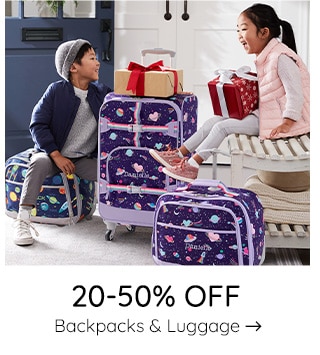 20-50% OFF BACKPACKS & LUGGAGE