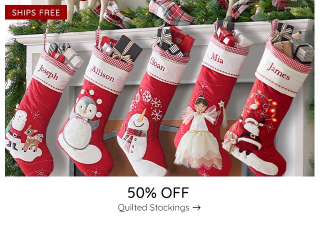 50% OFF QUILTED STOCKINGS