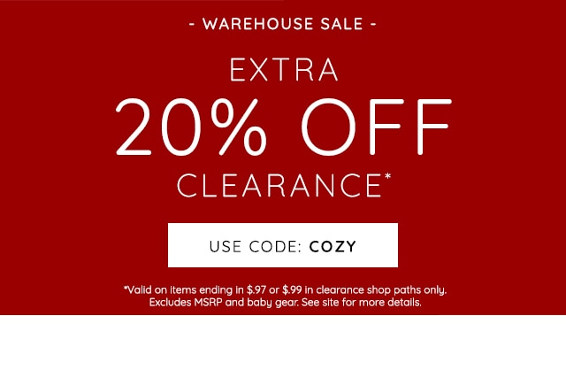 EXTRA 20% OFF CLEARANCE