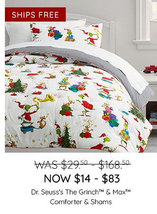 DR. SEUSS'S THE GRINCH & MAX COMFORTER & SHAMS