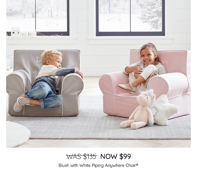 BLUSH WITH WHITE PIPING ANYWHERE CHAIR