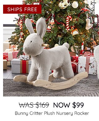 BUNNY CRITTER PLUSH NURSERY ROCKER