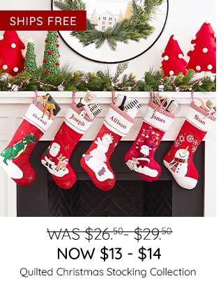 QUILTED CHRISTMAS STOCKING COLLECTION