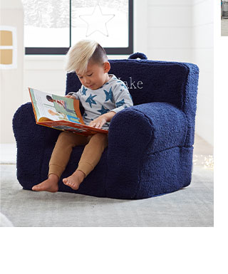NAVY COZY SHERPA ANYWHERE CHAIR