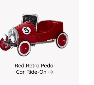 SHOP RED RETRO PEDAL CAR RIDE-ON