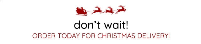 DON'T WAIT - ORDER TODAY FOR CHRISTMAS DELIVERY!