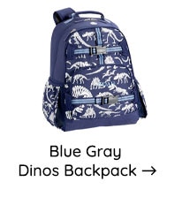 BLUE GRAY DINOS BACKPACK