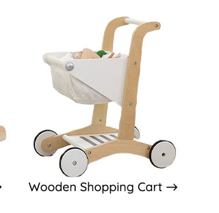 WOODEN SHOPPING CART