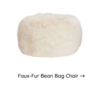 FAUX-FUR BEAN BAG CHAIR