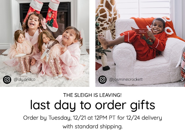 THE SLEIGH IS LEAVING! LAST DAY TO ORDER GIFTS