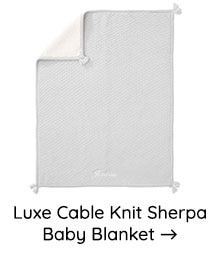 LUXE CABLE KNIT SHERPA BABY BLANKET