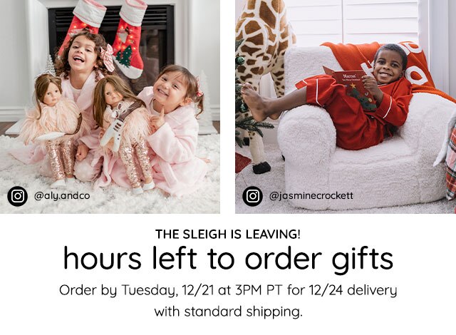 THE SLEIGH IS LEAVING! HOURS LEFT TO ORDER GIFTS