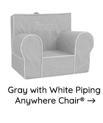 GRAY WITH WHITE PIPING ANYWHERE CHAIR