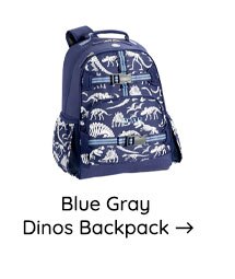 BLUE GRAY DINOS BACKPACK