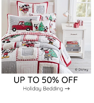 UP TO 50% OFF HOLIDAY BEDDING