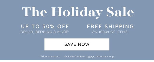 HOLIDAY SALE - UP TO 50% OFF & FREE SHIPPING