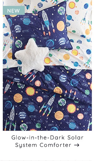 NEW - SHOP GLOW-IN-THE-DARK SOLAR SYSTEM COMFORTER