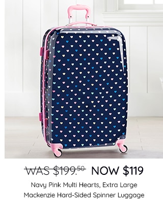 PINK NAVY MULTI HEARTS, EXTRA LARGE MACKENZIE HARD-SIDED SPINNER LUGGAGE