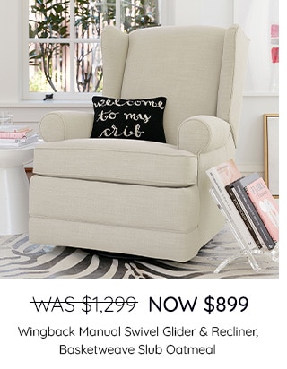 WINGBACK MANUAL SWIVEL GLIDER & RECLINER