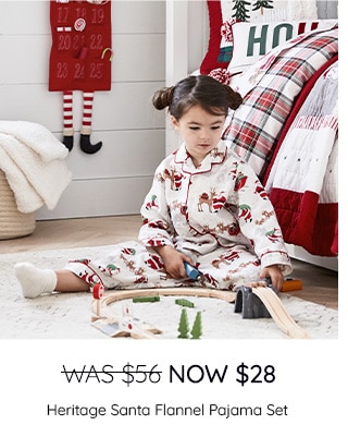 HERITAGE SANTA FLANNEL PAJAMA SET
