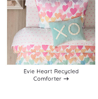 EVIE HEART RECYCLED COMFORTER