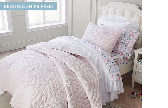 RUCHED BUTTERFLY QUILT AND SHAMS
