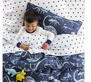 DINO BONES GLOW-IN-THE-DARK COMFORTER