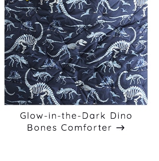 DINO BONES GLOW-IN-THE-DARK COMFORTER