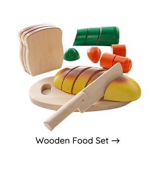 WOODEN FOOD SET