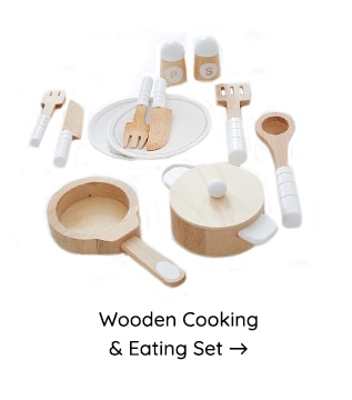 WOODEN COOKING & EATING SET