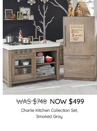 WAS $748, NOW $499 - SHOP CHARLIE KITCHEN COLLECTION SET, SMOKED GRAY