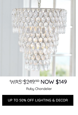 WAS $249.50, NOW $149 - SHOP RUBY CHANDELIER