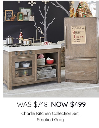 WAS $748, NOW $499 - SHOP CHARLIE KITCHEN COLLECTION SET, SMOKED GRAY