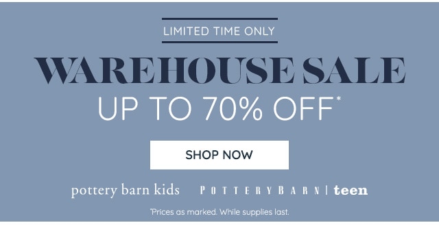 WAREHOUSE SALE - UP TO 70% OFF