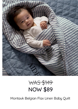 MONTAUK BELGIAN FLAX LINEN BABY QUILT