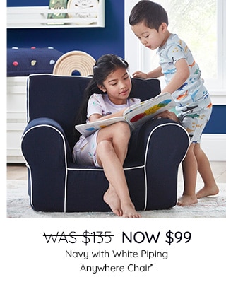 NAVY WITH WHITE PIPING ANYWHERE CHAIR