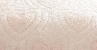 RUCHED HEART QUILT & SHAMS