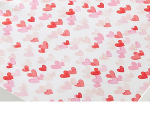 ORGANIC HEARTS CRIB FITTED SHEET