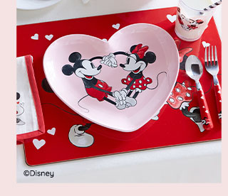 MICKEY MOUSE HEART SHAPED PLATE
