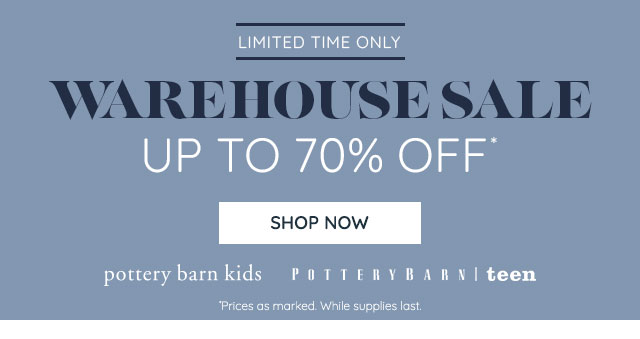 WAREHOUSE SALE - UP TO 70% OFF