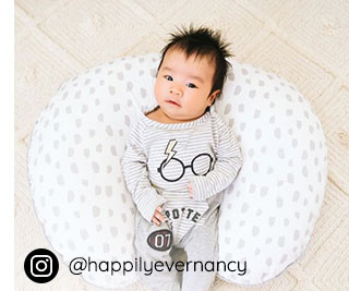 GRAY BRUSH STROKE BOPPY FEEDING PILLOW