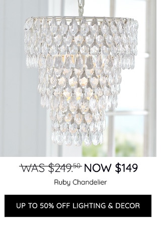 WAS $249.50, NOW $149 - SHOP RUBY CHANDELIER