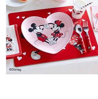 MICKEY MOUSE VALENTINE'S PLATE