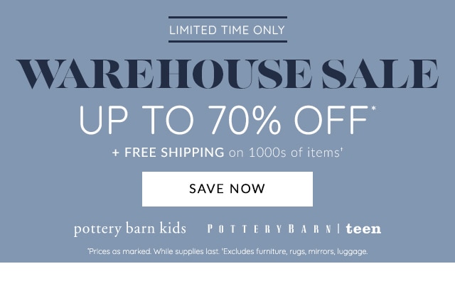 WAREHOUSE SALE - UP TO 70% OFF + FREE SHIPPING