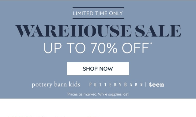 WAREHOUSE SALE - UP TO 70% OFF