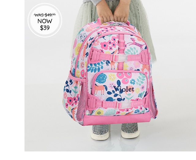 MACKENZIE PINK SASHA'S GARDEN BACKPACK, SMALL