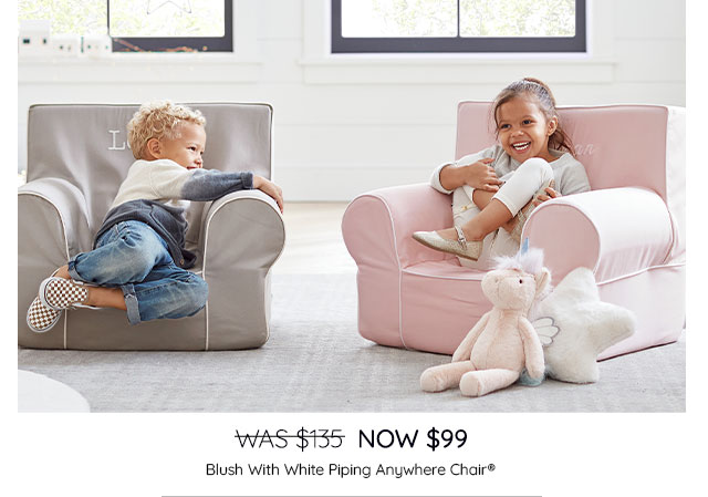 WAS $135, NOW $99 - BLUSH WITH WHITE PIPING ANYWHERE CHAIR