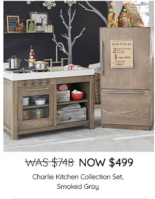 WAS $748, NOW $499 - CHARLIE KITCHEN COLLECTION SET, SMOKED GRAY