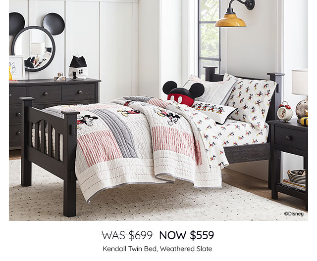 WAS $699, NOW $559 - KENDALL TWIN BED, WEATHERED SLATE