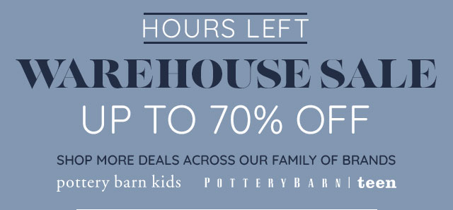 WAREHOUSE SALE - UP TO 70% OFF
